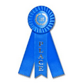 3-1/2" Stock Rosettes W/1-5/8" x 7" Ribbon - 1ST PLACE